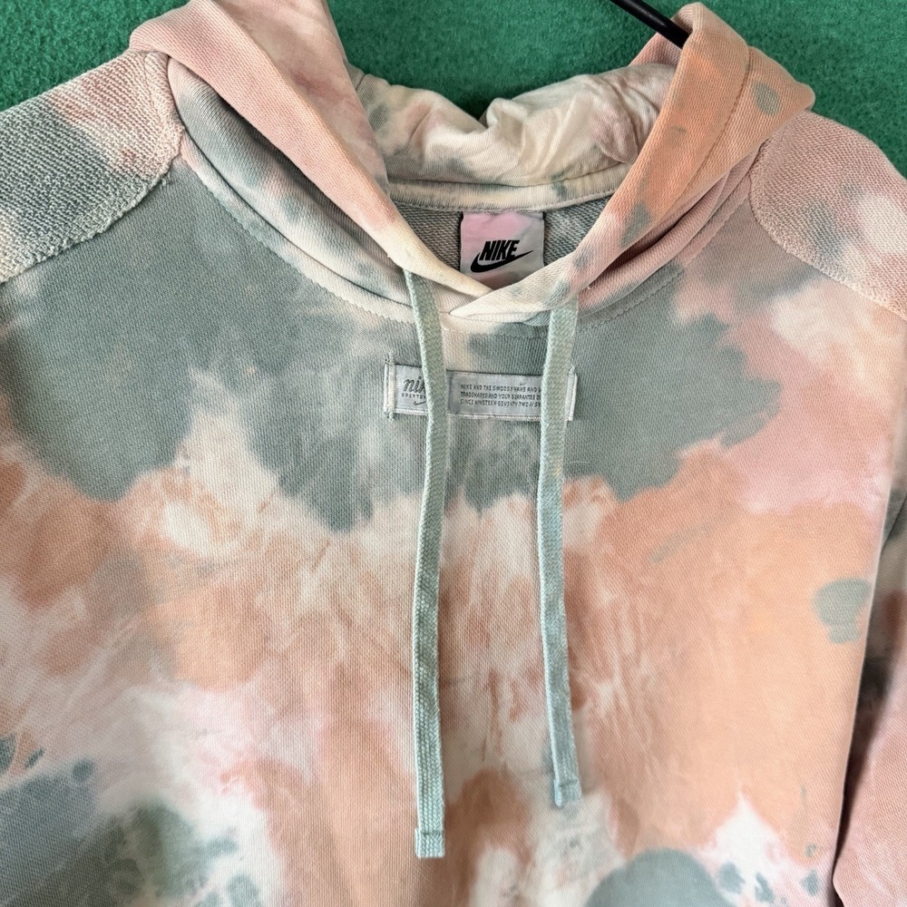 Nike Sportswear Hoodie Mens Medium Tie Dye French Terry Sweatshirt Pullover Gym